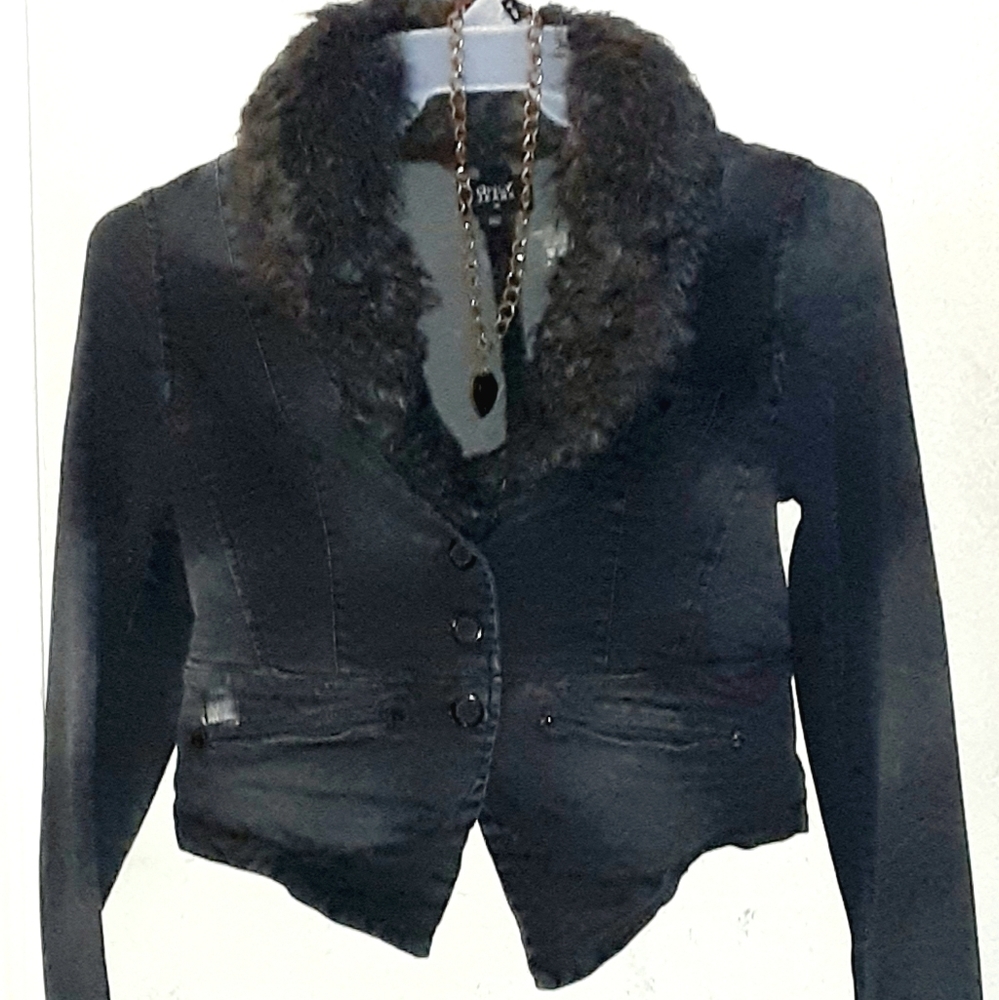 Ash black jean jacket